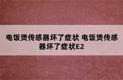 电饭煲传感器坏了症状 电饭煲传感器坏了症状E2